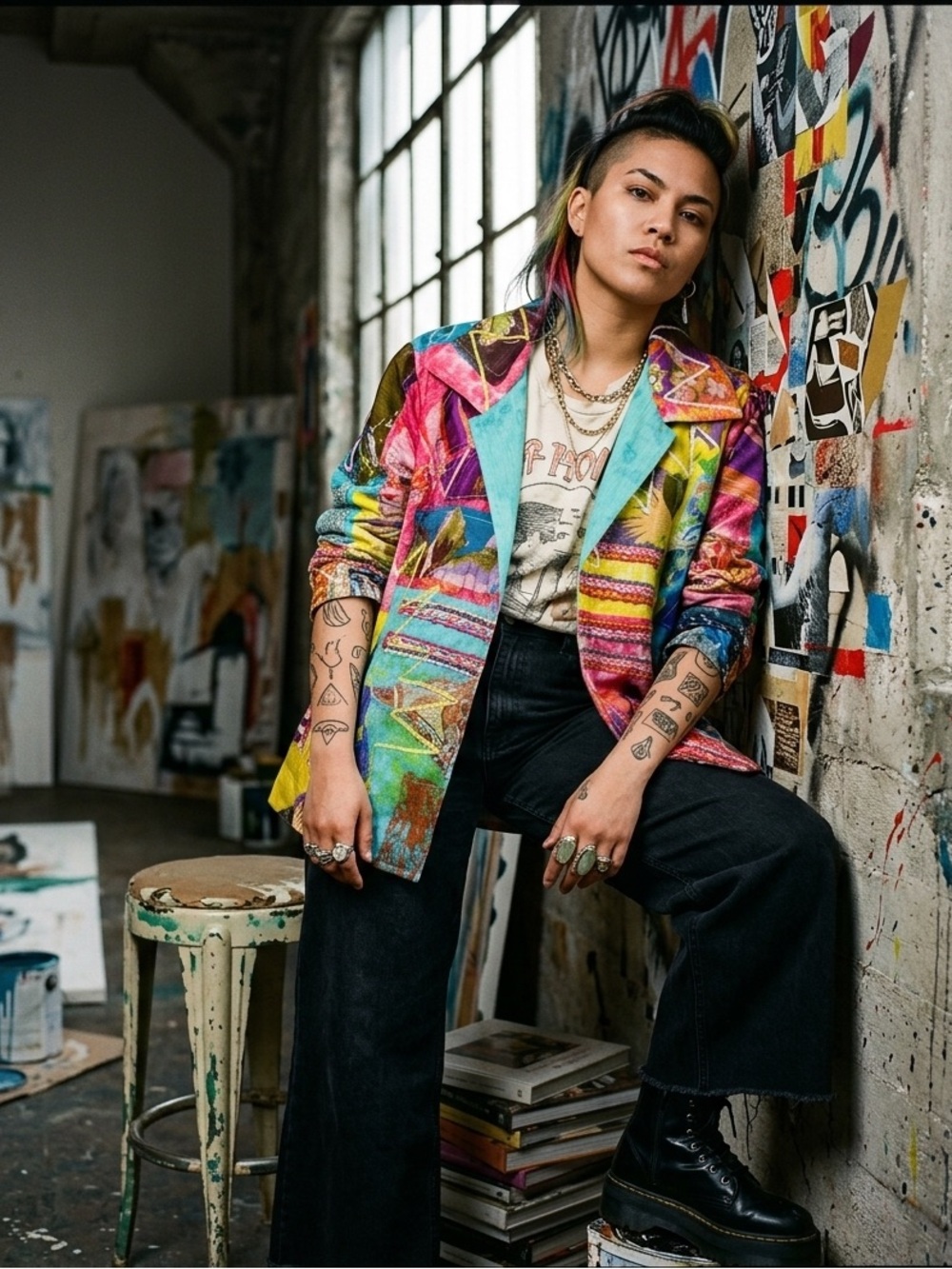 Paisley & Sage Colorful Blazer